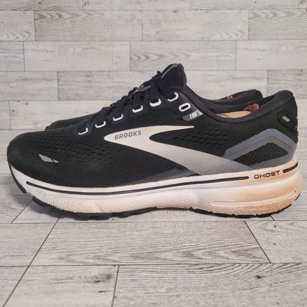 Women’s Brooks Ghost 15 Black White Athletic Running Training Sneakers Size 6.5